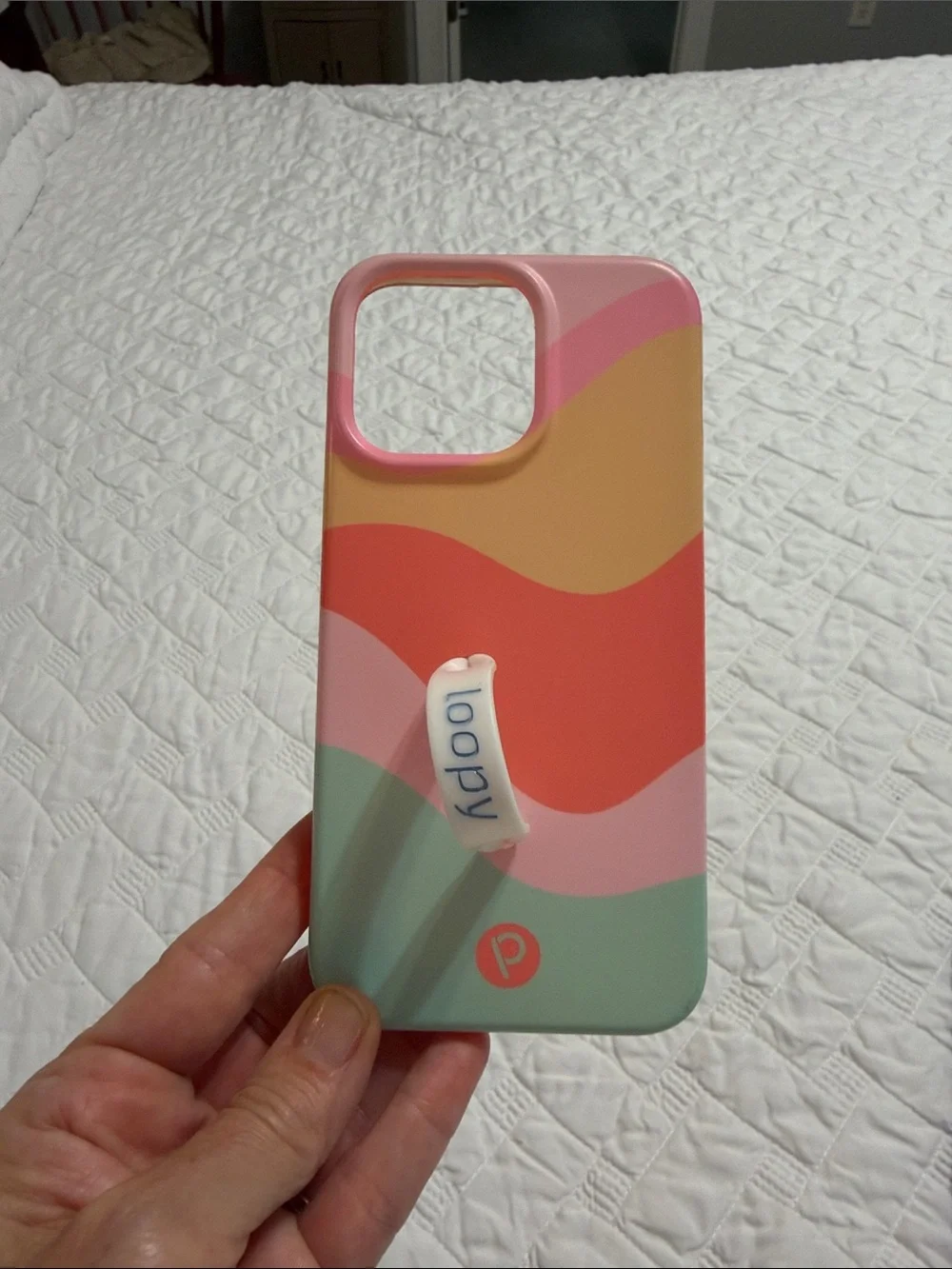 Looped Grip Multi-Color Phone Case - Pink, Coral & Mint